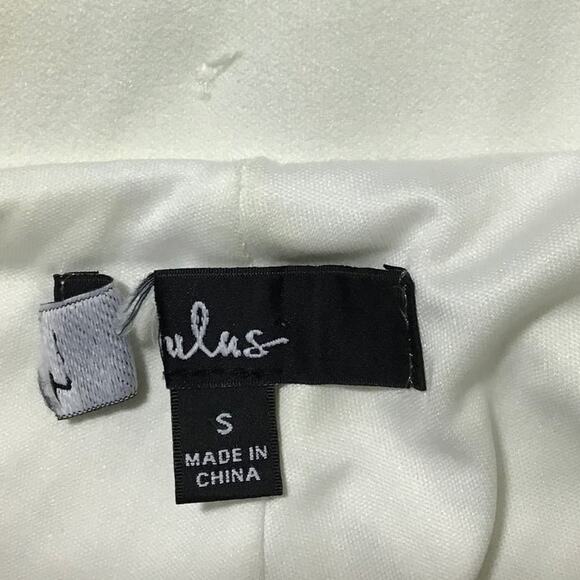 LULU'S SZ S Perfect Pick White Flat Front straight length pants NEW B36 *flaw - Picture 7 of 12